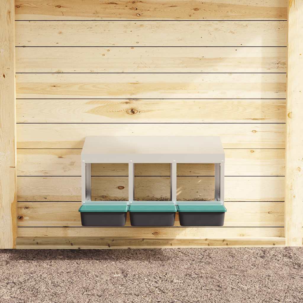 Hönsholk 3 fack Väggmonterad galvaniserad stål