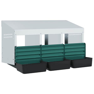 Hönsholk 3 fack Väggmonterad galvaniserad stål