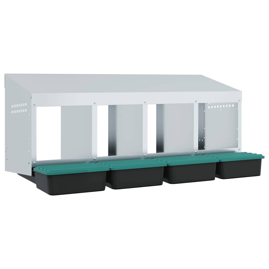 Hönsholk 4 fack Väggmonterad galvaniserad stål