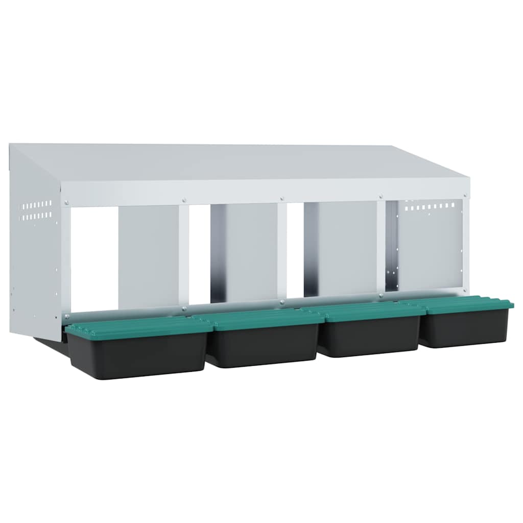 Hönsholk 4 fack Väggmonterad galvaniserad stål