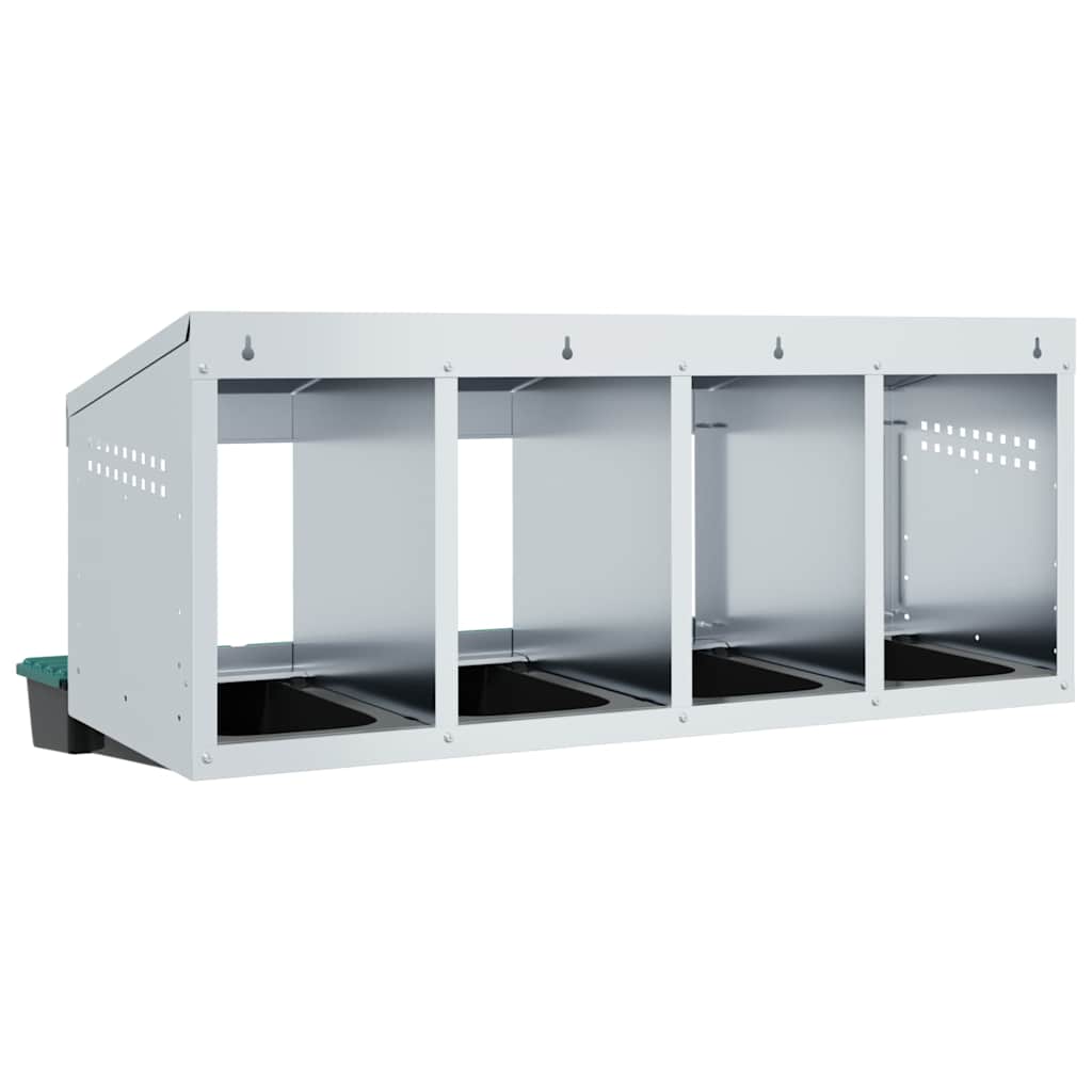 Hönsholk 4 fack Väggmonterad galvaniserad stål