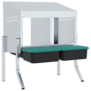 Hönsholk 2 fack med ben galvaniserat stål