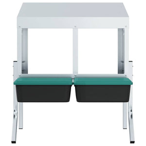 Hönsholk 2 fack med ben galvaniserat stål