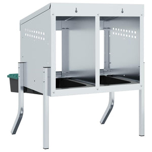 Hönsholk 2 fack med ben galvaniserat stål