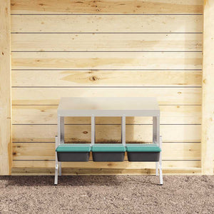 Hönsholk 3 fack med ben galvaniserat stål