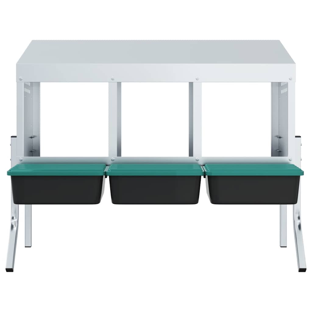 Hönsholk 3 fack med ben galvaniserat stål