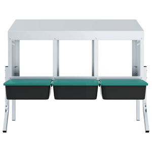 Hönsholk 3 fack med ben galvaniserat stål