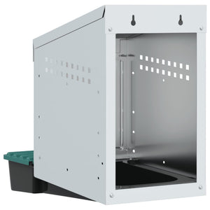 Hönsholk med 1 fack Väggmonterad galvaniserad stål