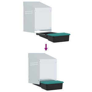 Hönsholk med 1 fack Väggmonterad galvaniserad stål