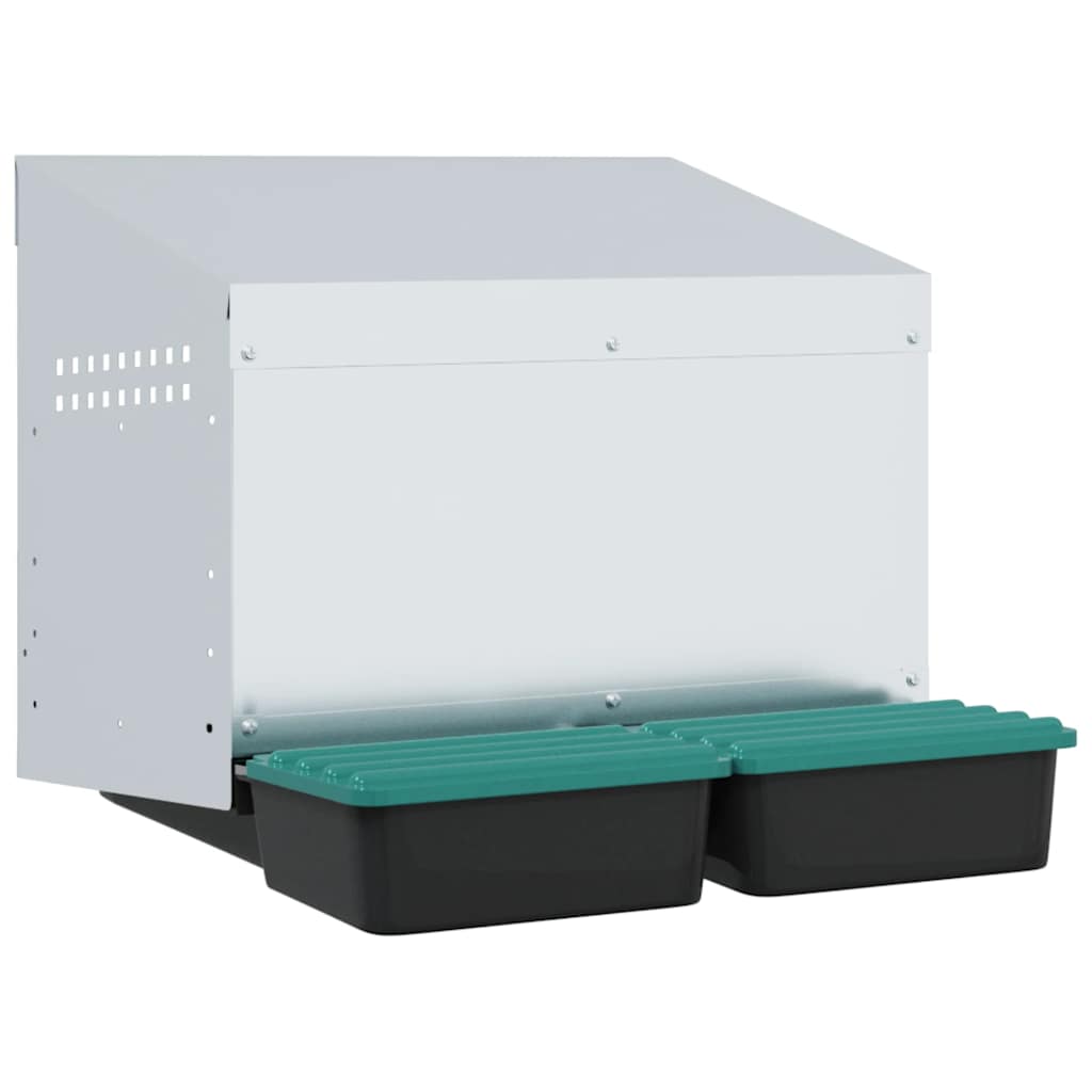 Hönsholk med 2 fack Väggmonterad galvaniserad stål