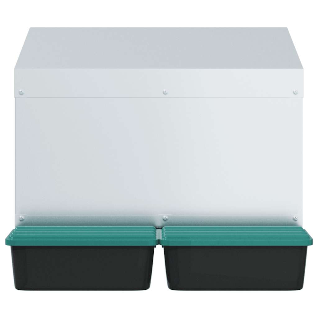 Hönsholk med 2 fack Väggmonterad galvaniserad stål