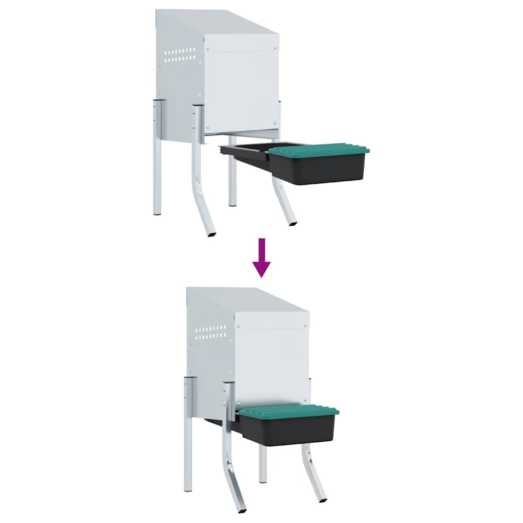 Hönsholk 1 fack med ben galvaniserat stål