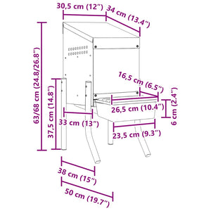 Hönsholk 1 fack med ben galvaniserat stål