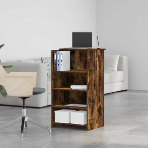 Receptionsdisk rökfärgad ek 55x50x103,5 cm konstruerat trä