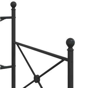 Dagbädd med rull utan madrass svart 80x200 cm stål