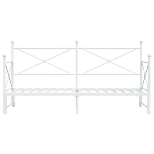 Dagbädd med rull utan madrass vit 90x200 cm stål