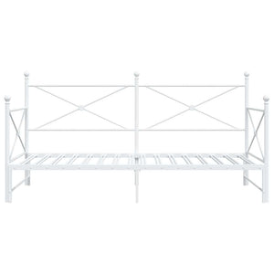 Dagbädd med rull utan madrass vit 100x190 cm stål