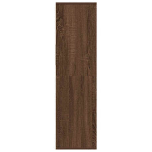 Bokhylla rökfärgad ek 34x31x112 cm konstruerat trä