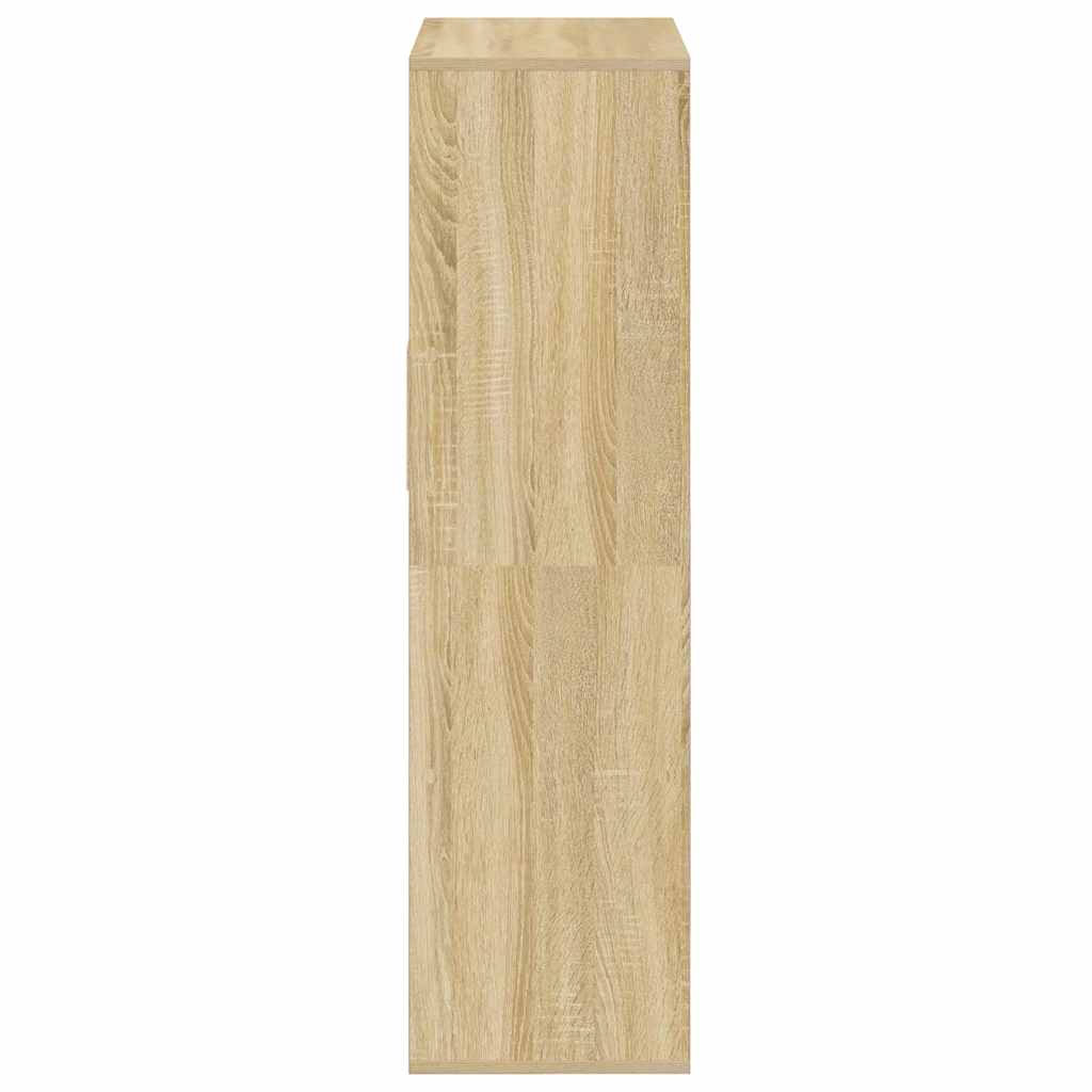 Bokhylla sonoma-ek 66x31x112 cm konstruerat trä