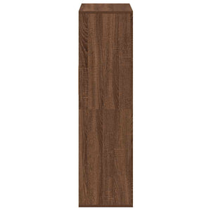 Bokhylla brun ek 66x31x112 cm konstruerat trä