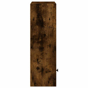 Bokhylla rökfärgad ek 31x24x77 cm konstruerat trä