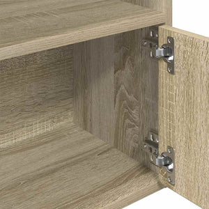 Bokhylla sonoma-ek 31x24x127 cm konstruerat trä