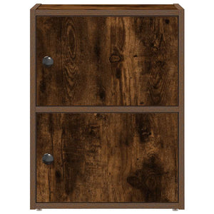 Bokhylla rökfärgad ek 40x24x52 cm konstruerat trä