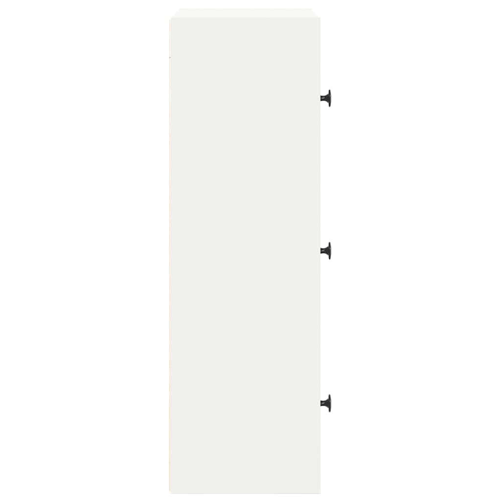 Bokhylla vit 40x24x77 cm konstruerat trä