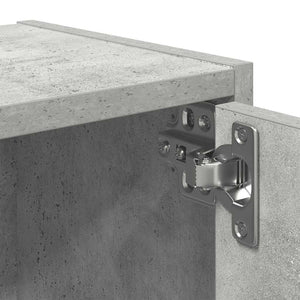 Bokhylla betonggrå 40x24x102 cm konstruerat trä