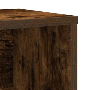 Bokhylla rökfärgad ek 60x24x85 cm konstruerat trä