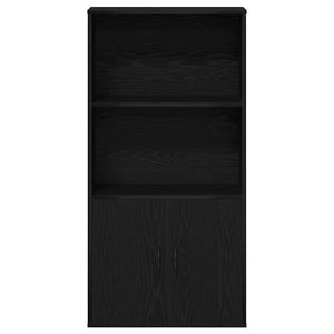 Bokhylla svart ek 60x24x120 cm konstruerat trä