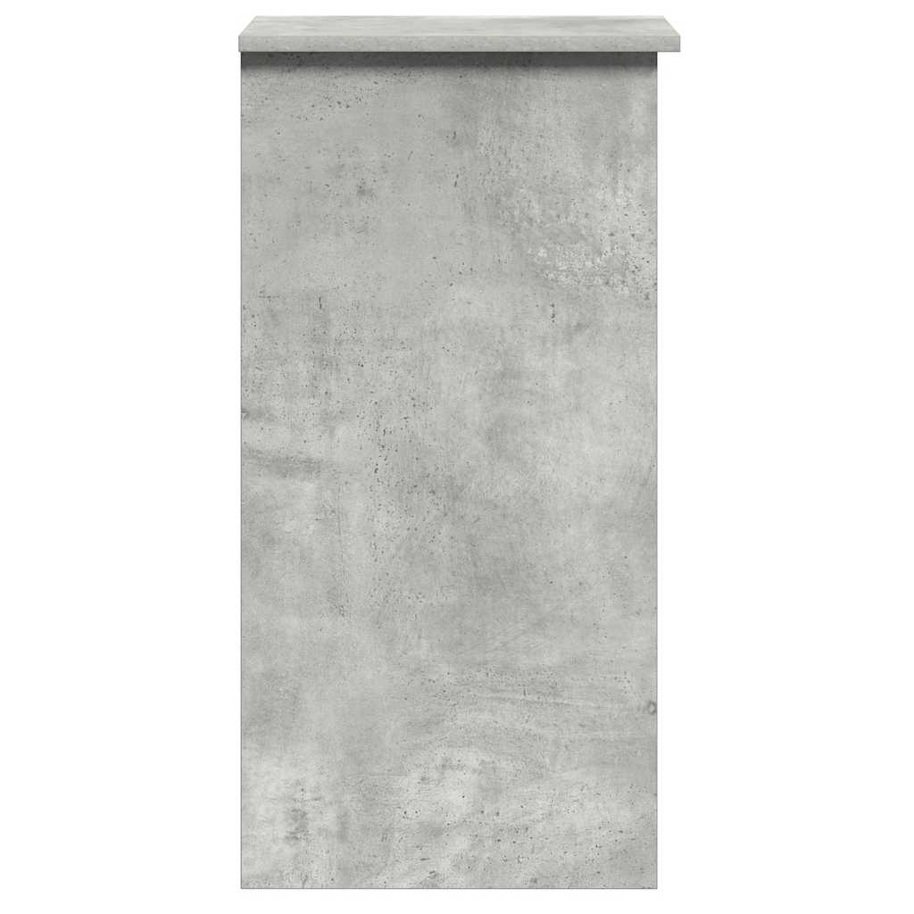 Skrivbord med hyllor betonggrå 84x40x78 cm konstruerat trä