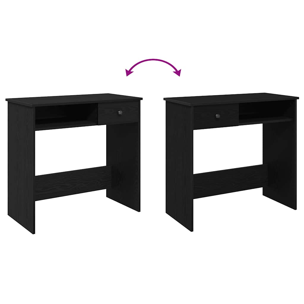 Skrivbord svart 80x40x75 cm konstruerat trä