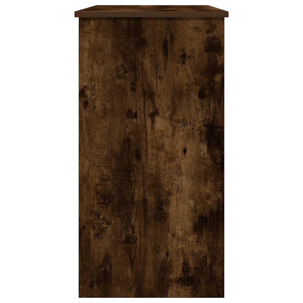 Skrivbord rökfärgad ek 80x40x75 cm konstruerat trä
