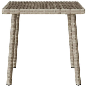 Soffbord för trädgården rektangulärt ljusgrå 40x40x37 cm