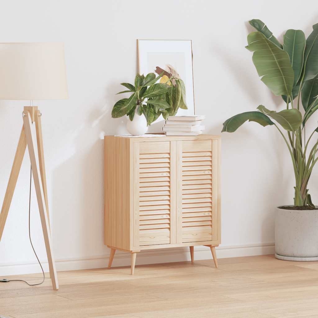 Skåpsdörrar lamelldesign 2 st 61,5x29,5 cm massivt trä furu