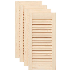 Skåpsdörrar lamelldesign 4 st 61,5x29,5 cm massivt trä furu