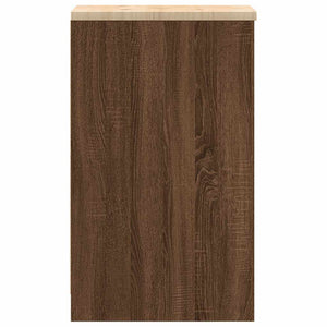 Förvaringsskåp för garage brun ek 30x51x85 cm massivt trä furu