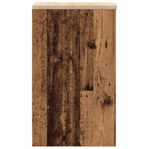 Garageskåp gammalt trä 30x51x85 cm massivt trä furu