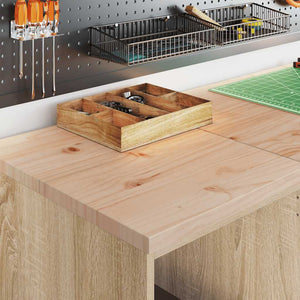 Garageskåp Sonoma ek 40x51x85 cm massiv trä furu