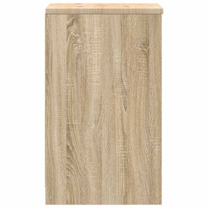 Garageskåp Sonoma ek 40x51x85 cm massiv trä furu