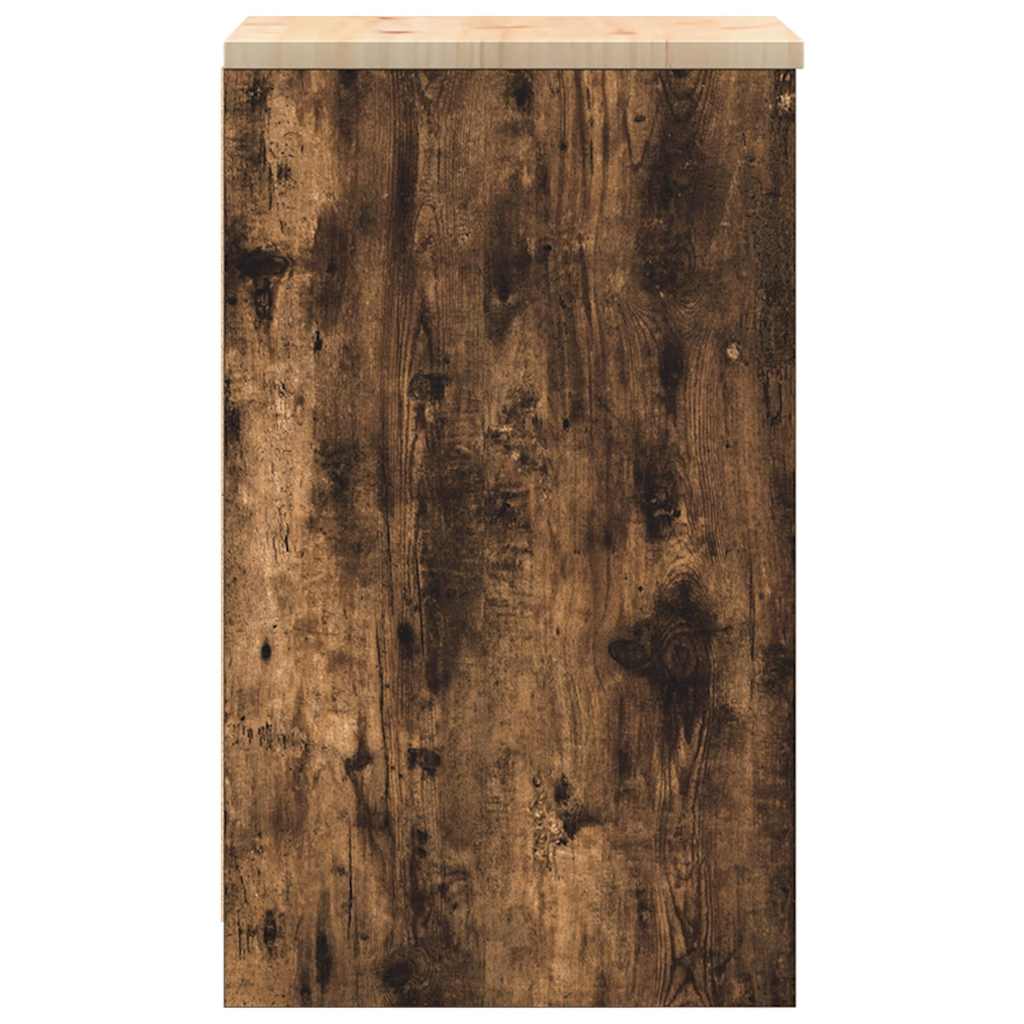 Garageskåp Sonoma ek 40x51x85 cm massiv trä furu