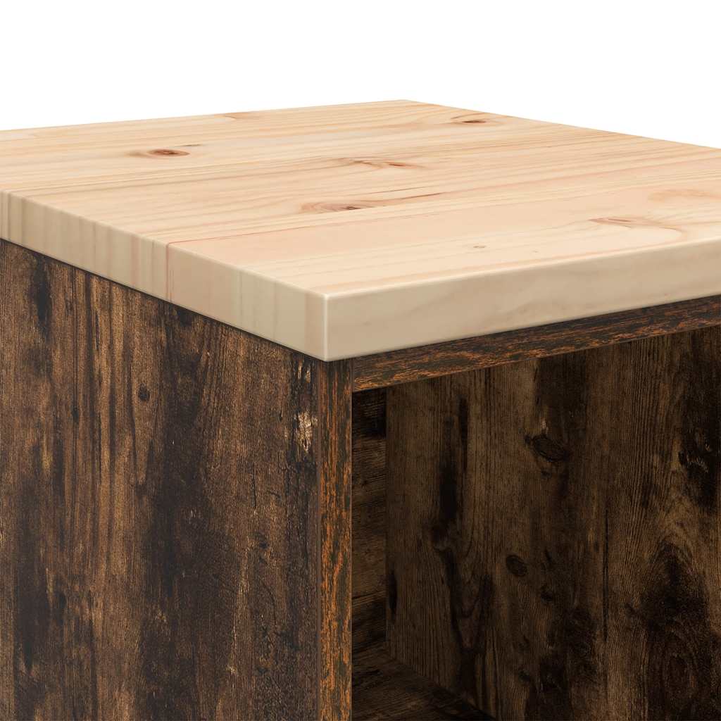 Garageskåp Sonoma ek 40x51x85 cm massiv trä furu