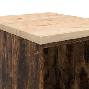 Garageskåp Sonoma ek 40x51x85 cm massiv trä furu