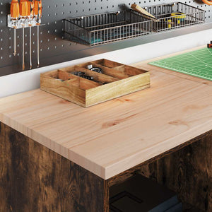 Garageskåp Sonoma ek 60x51x85 cm massiv trä furu