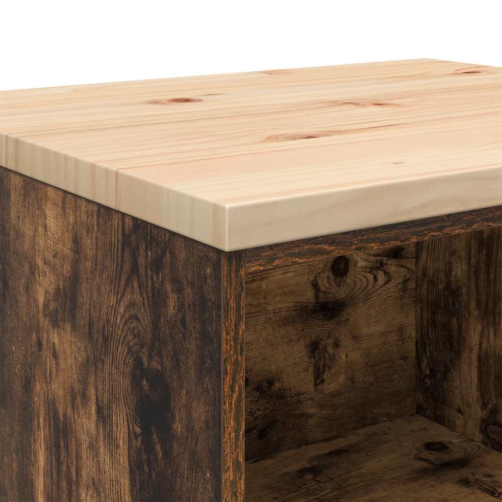 Garageskåp Sonoma ek 60x51x85 cm massiv trä furu