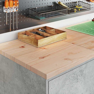 Förvaringsskåp för garage Betonggrå 40x51x85cm massivt trä furu