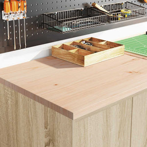 Garageskåp Sonoma ek 60x51x85 cm massiv trä furu