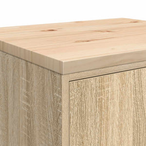 Garageskåp Sonoma ek 60x51x85 cm massiv trä furu