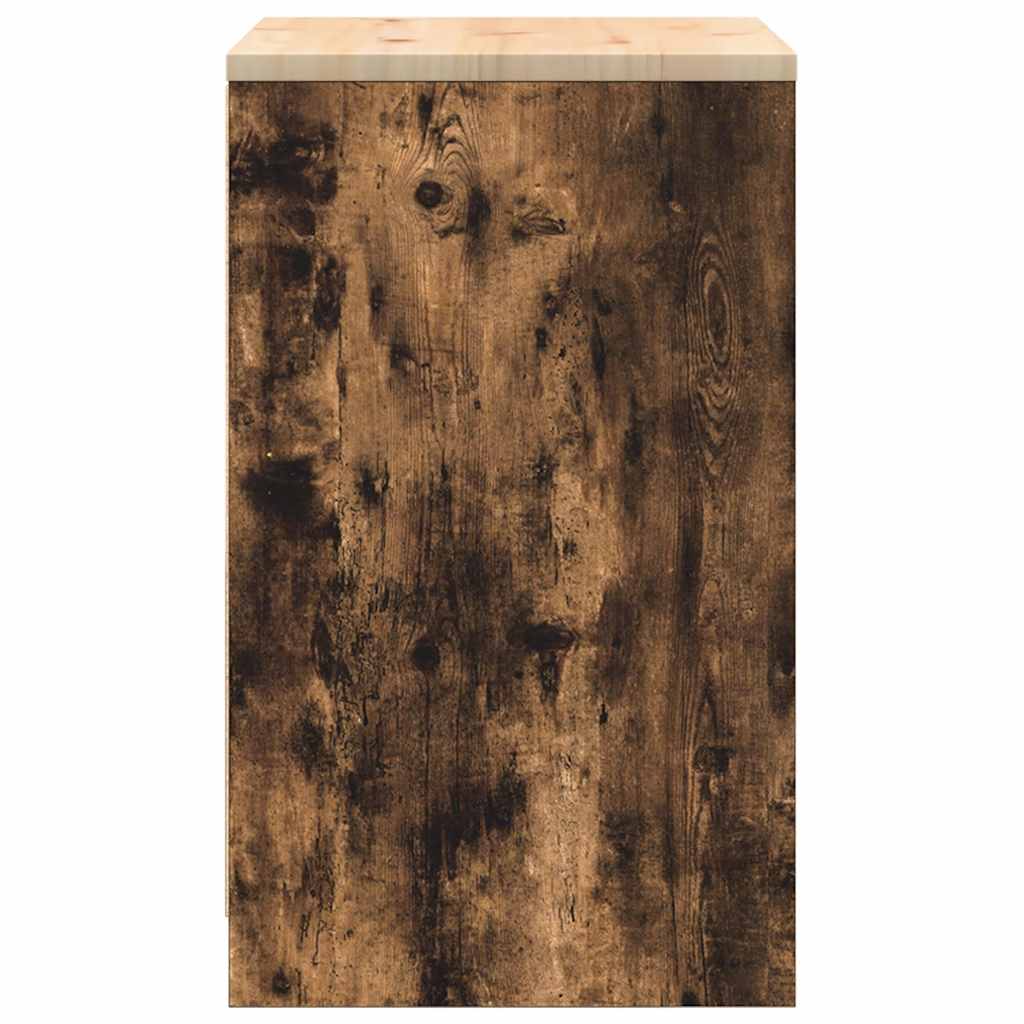 Garageskåp Sonoma ek 60x51x85 cm massiv trä furu